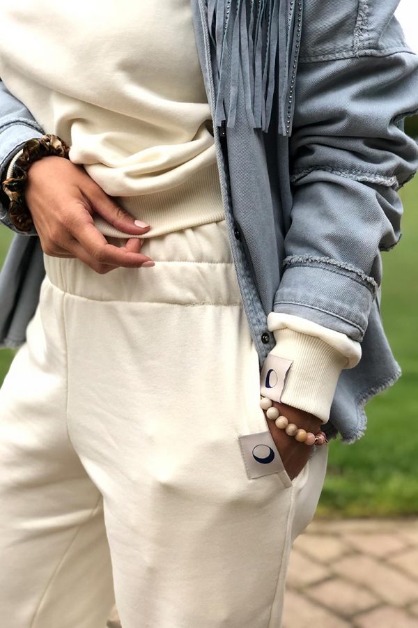 Gracious but Fierce - Sweatpants in Pearl White