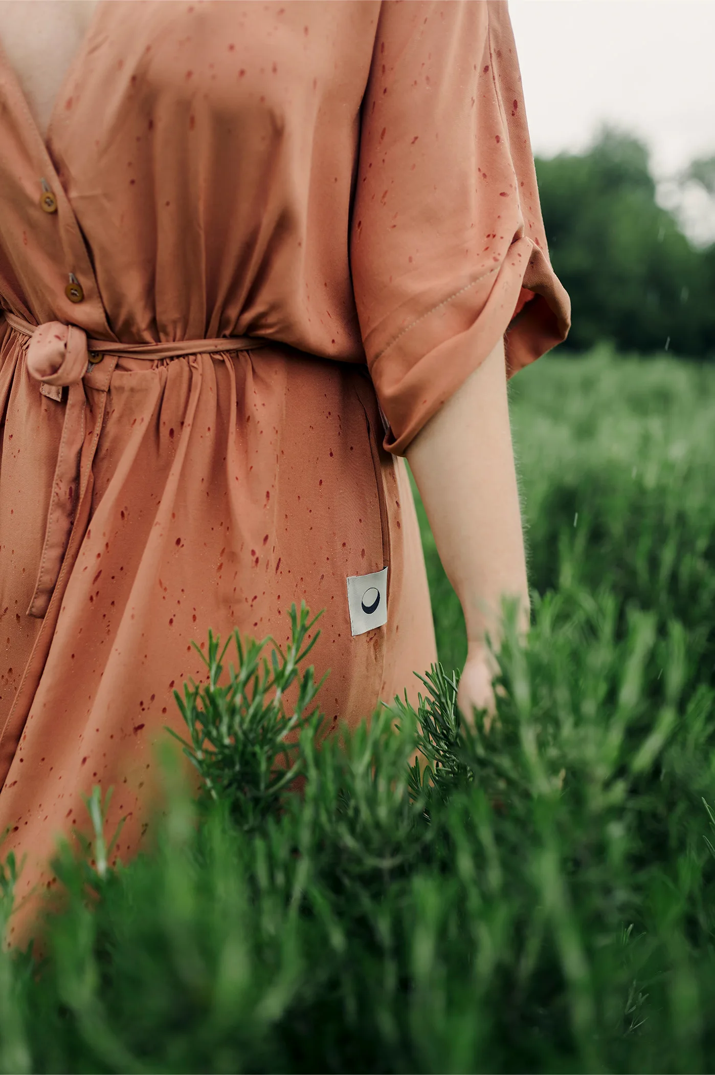 'Abundance' Long Boho Dress in Nude - Image 9