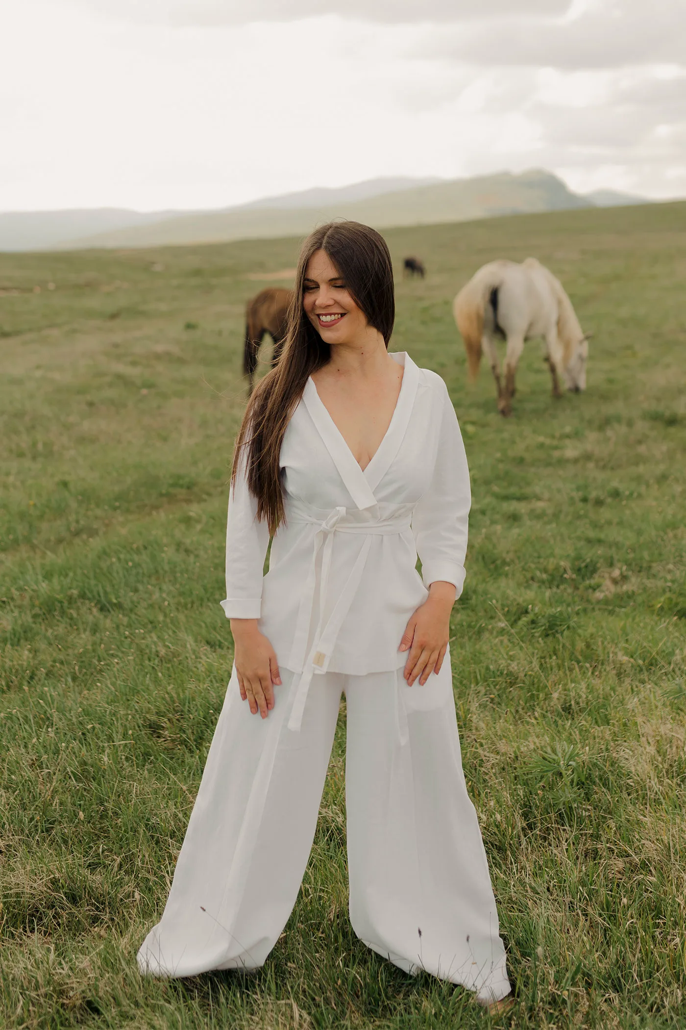 Cherry Blossom Short Linen Kimono - Image 10