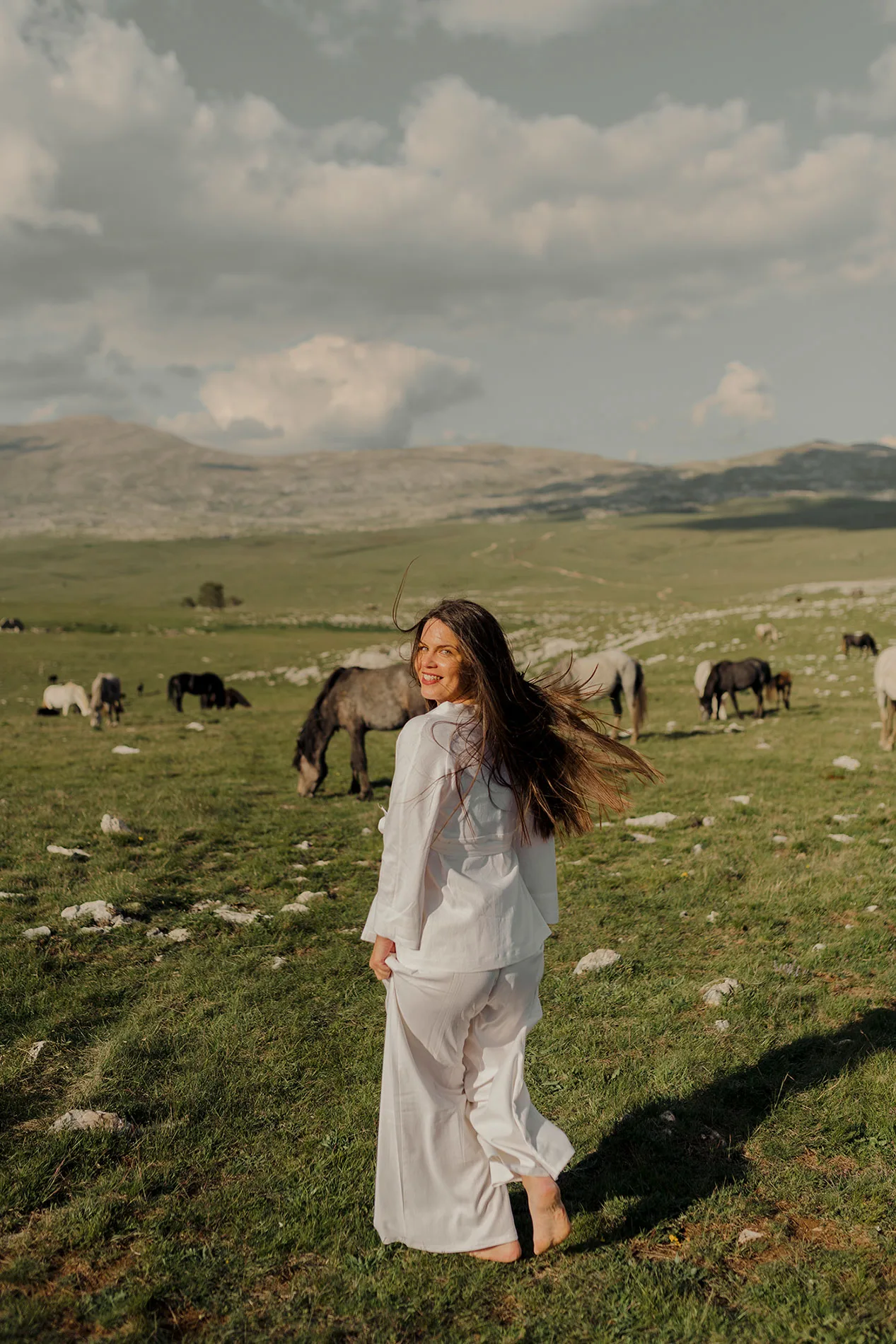 Cherry Blossom Short Linen Kimono - Image 11