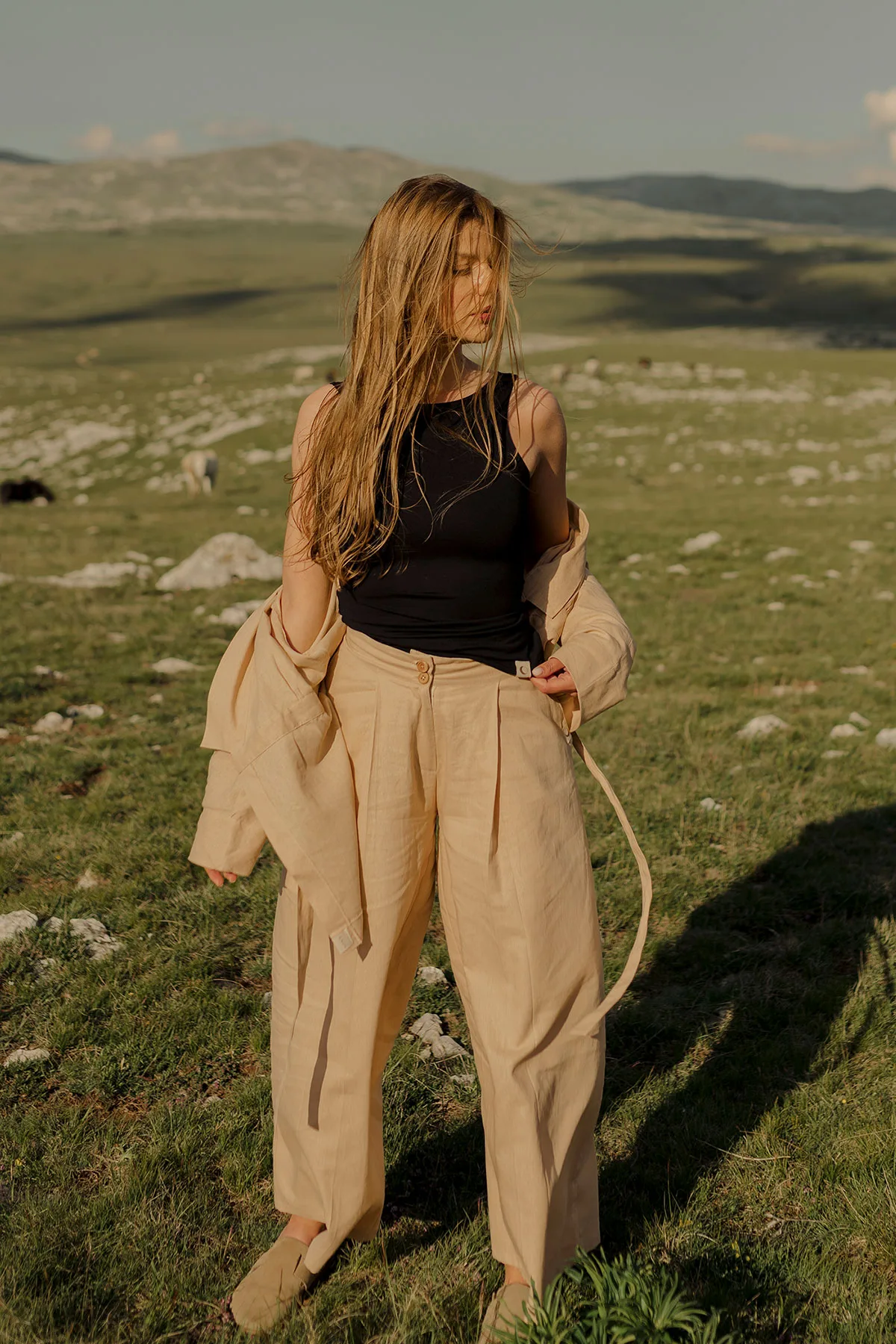 Sahara Sand Linen Trousers