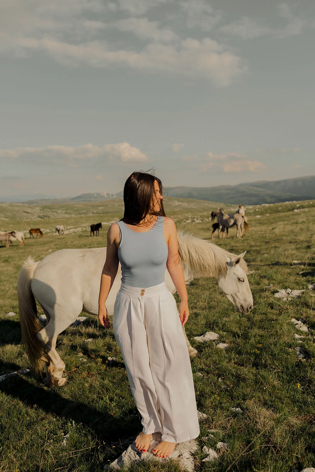 2in1 Sleeveless Top in Sky Blue - Image 10