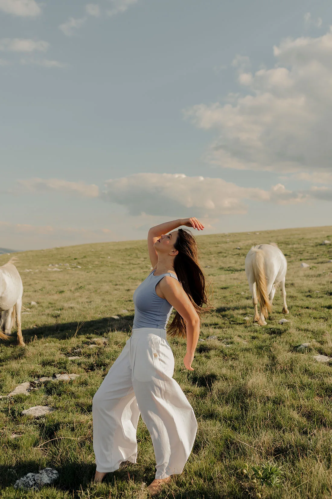 2in1 Sleeveless Top in Sky Blue - Image 8