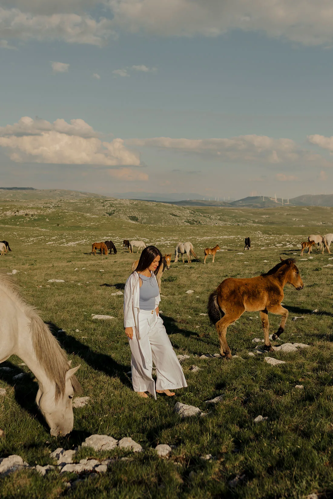 2in1 Sleeveless Top in Sky Blue - Image 4