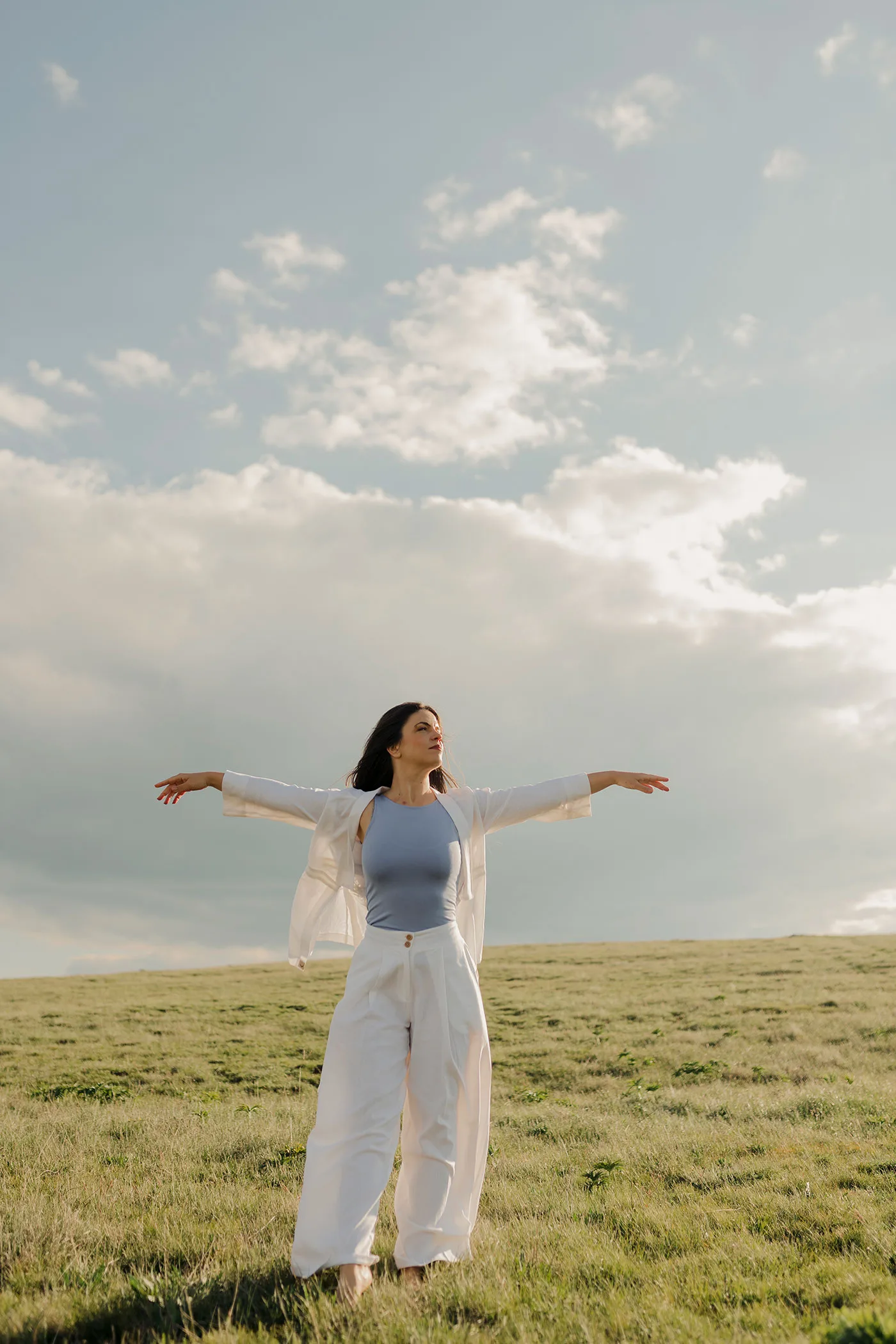 2in1 Sleeveless Top in Sky Blue - Image 7