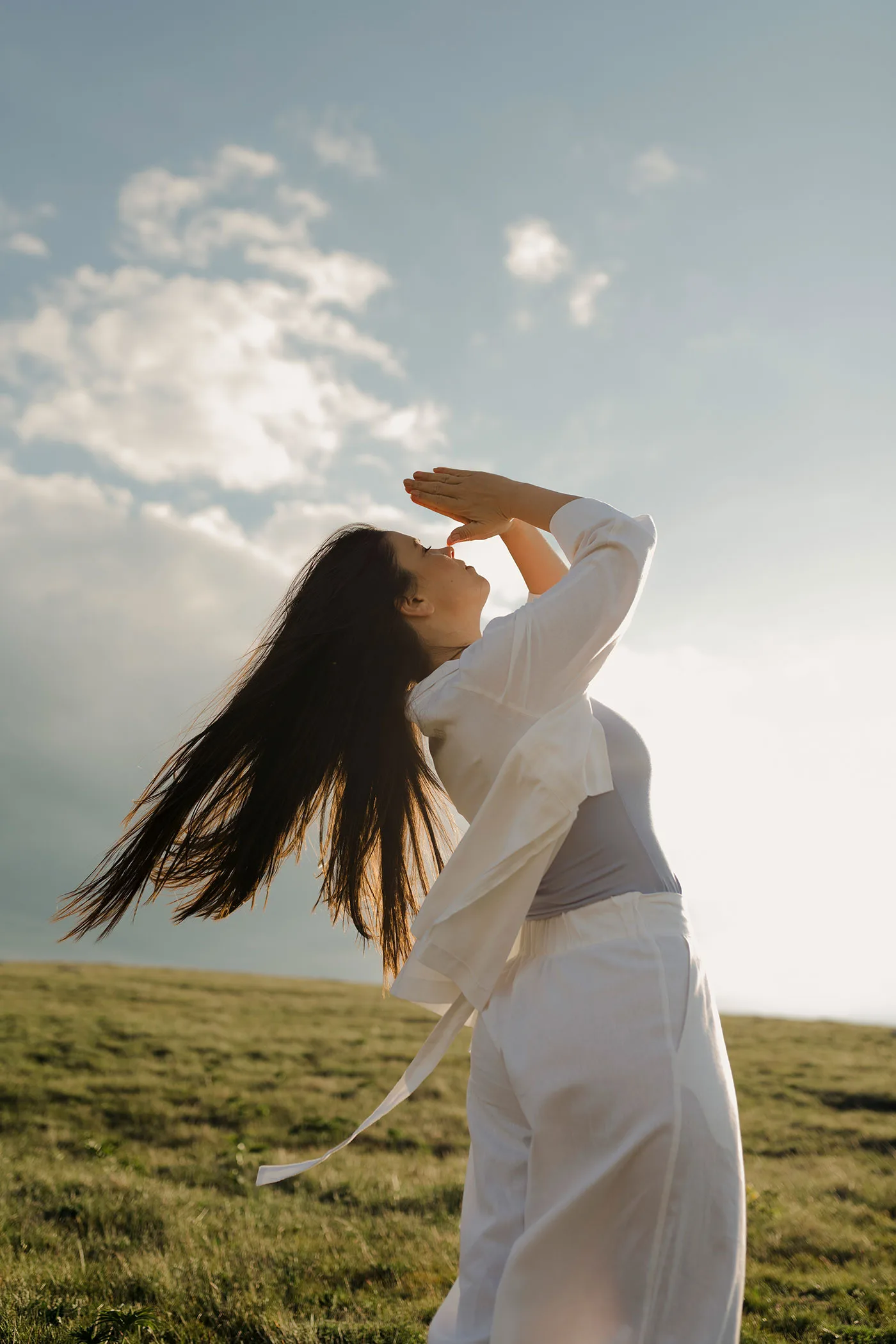 2in1 Sleeveless Top in Sky Blue - Image 5
