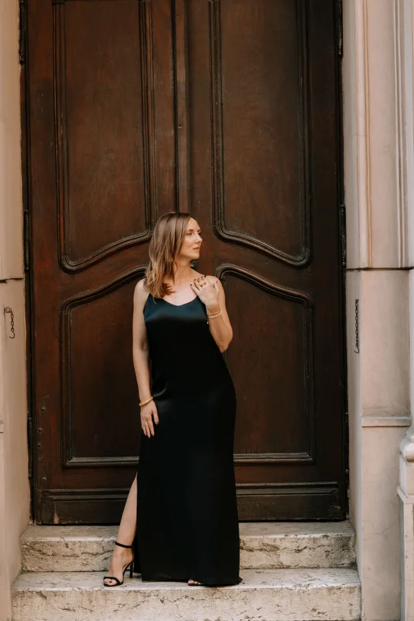 Fierce Slip Dress in Black