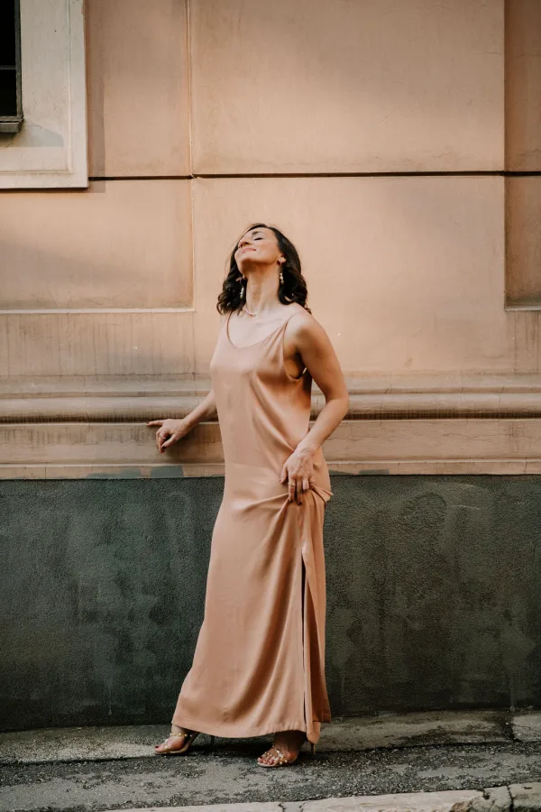 Gracious Slip Dress in Nude