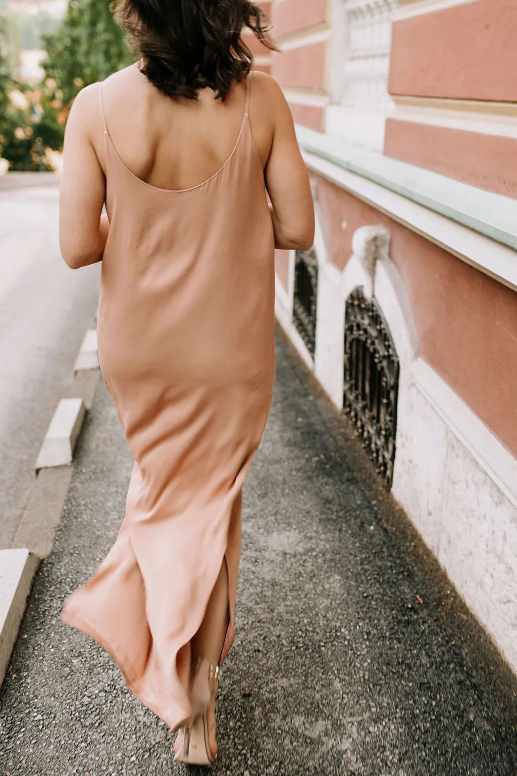 Gracious Slip Dress in Nude - Image 4